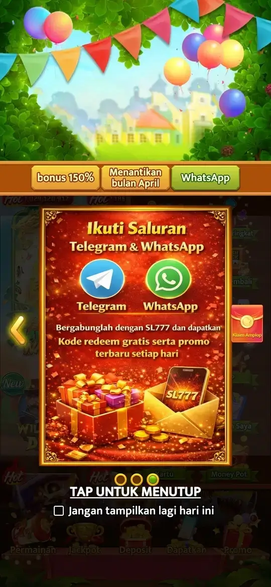 SL777 APK Tampilan Promo dan Bonus
